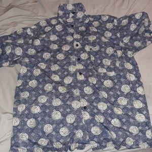 Tribal short sleeve button down shirt